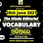 The Hindu Editorial Vocabulary of 28th June 2021