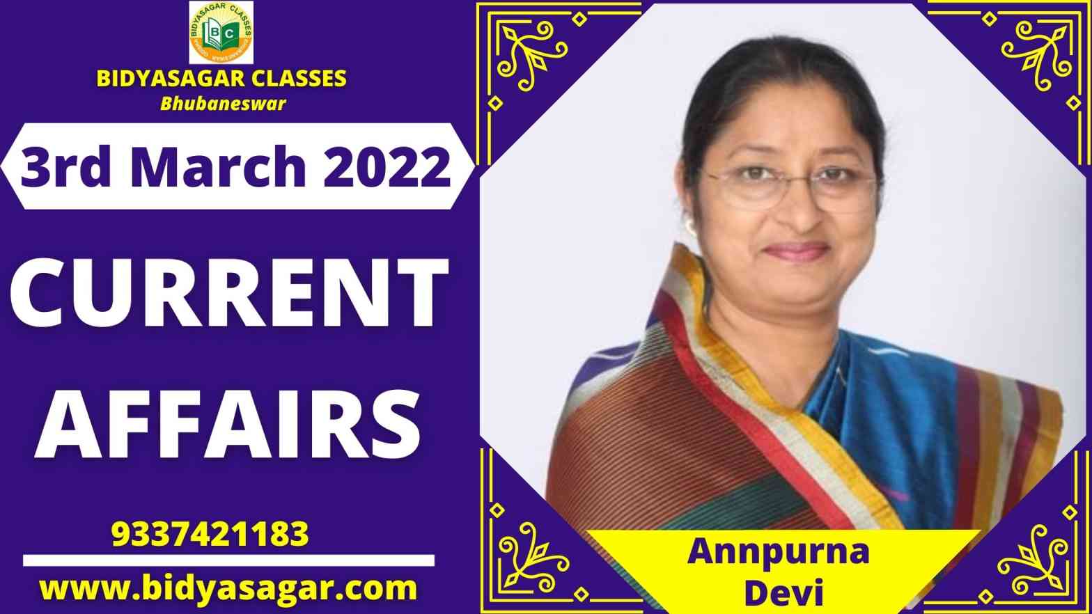 Today's Headlines : 3 March Current Affairs 2022