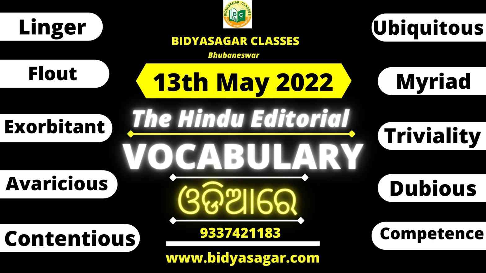The Hindu Editorial Vocabulary of 13th May 2022