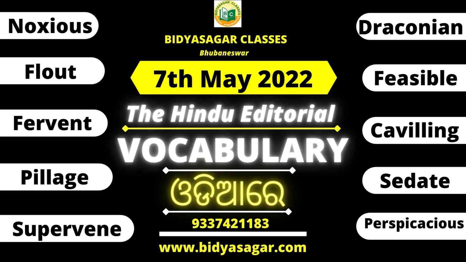 The Hindu Editorial Vocabulary of 7th May 2022