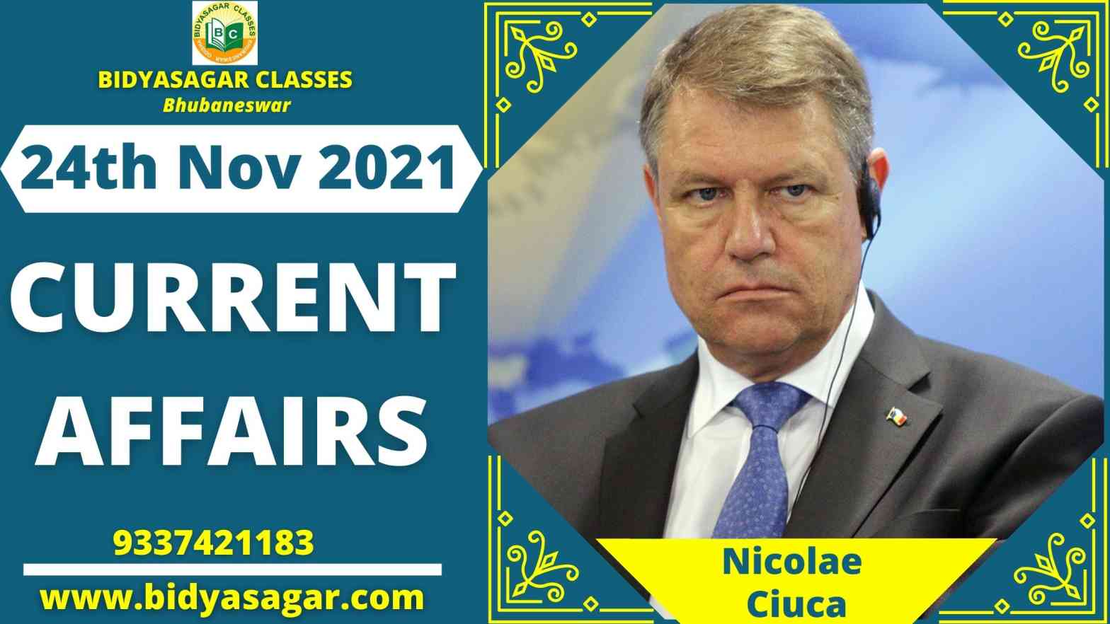 Important Daily Current Affairs of 24th November 2021