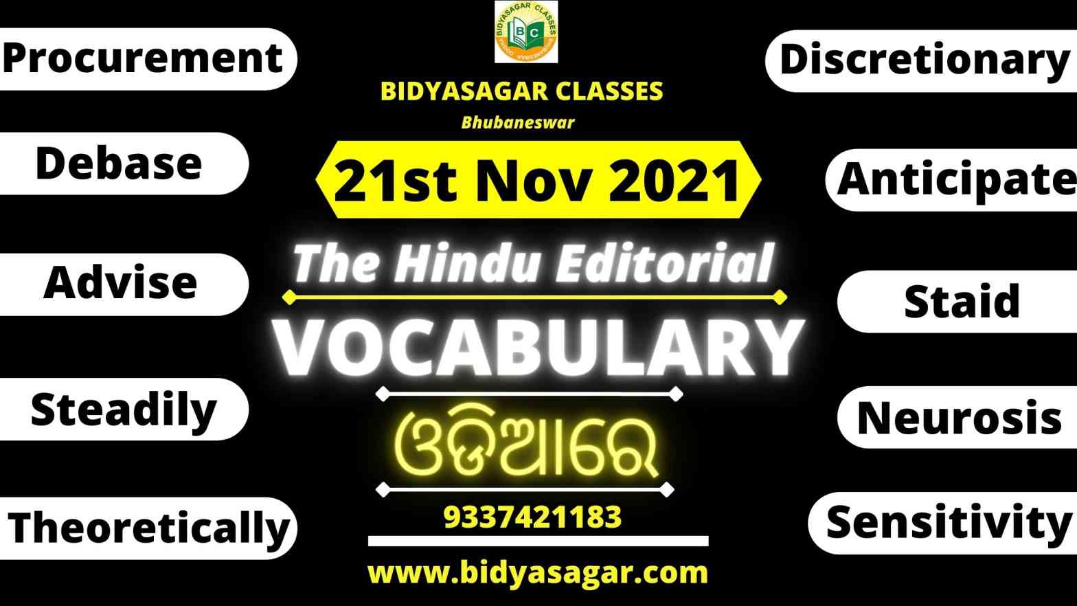 The Hindu Editorial Vocabulary of 21st November 2021