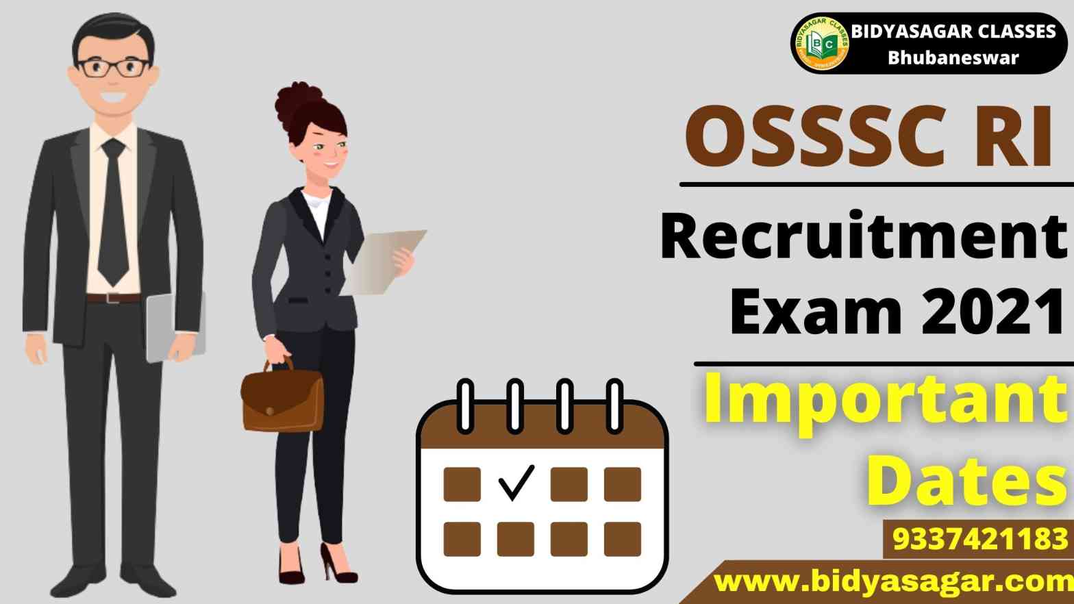 OSSSC RI Recruitment Exam 2021 Important Dates