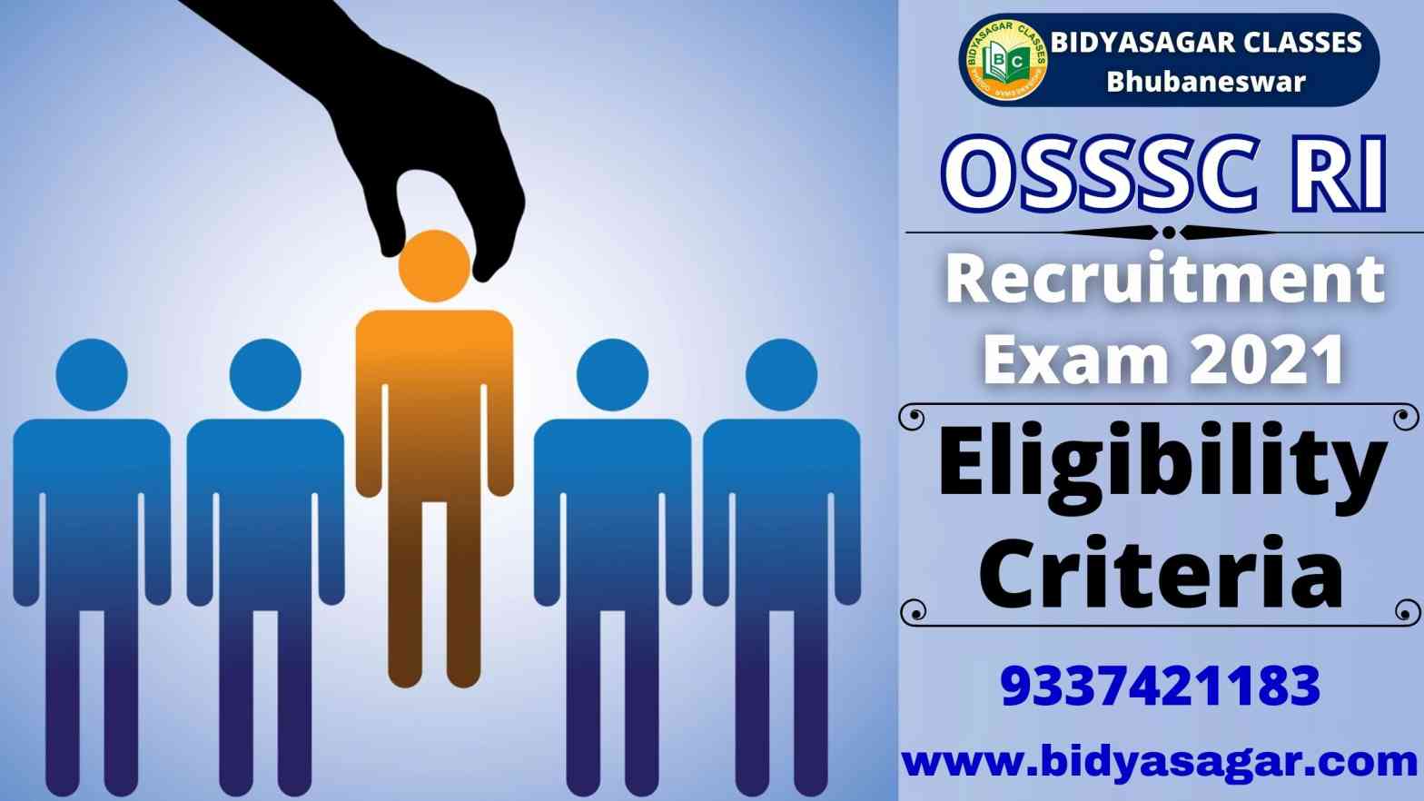 OSSSC RI Recruitment Exam 2021 Eligibility Criteria