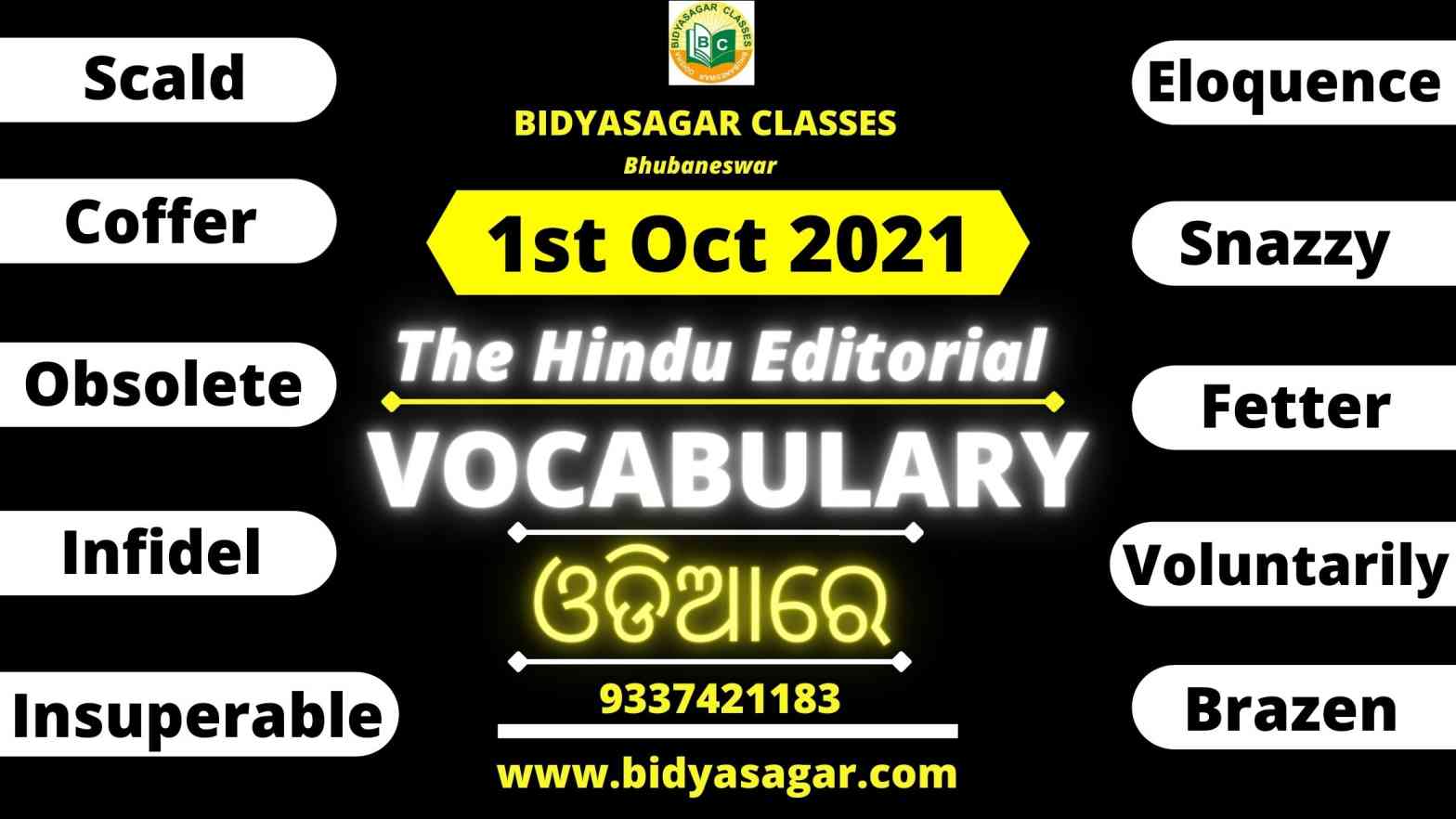 The Hindu Editorial Vocabulary of 1st October 2021