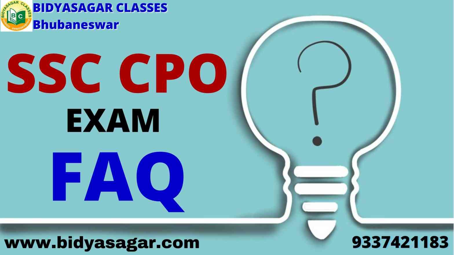 SSC CPO Exam FAQ