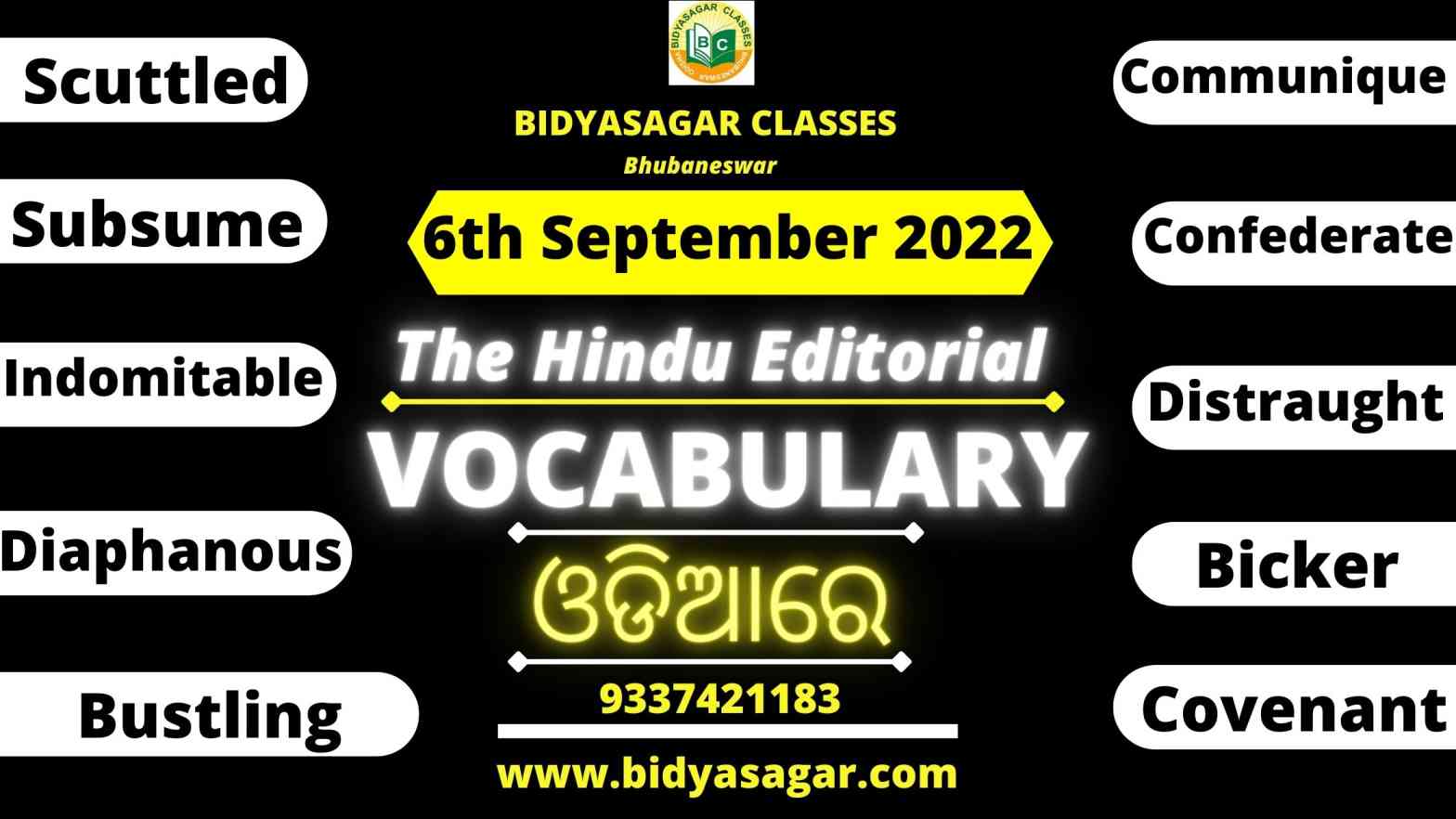 The Hindu Editorial Vocabulary of 6th September 2022