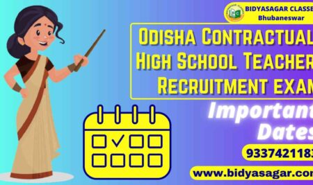 Odisha Contractual High School Teacher Recruitment Exam 2022 Important Dates