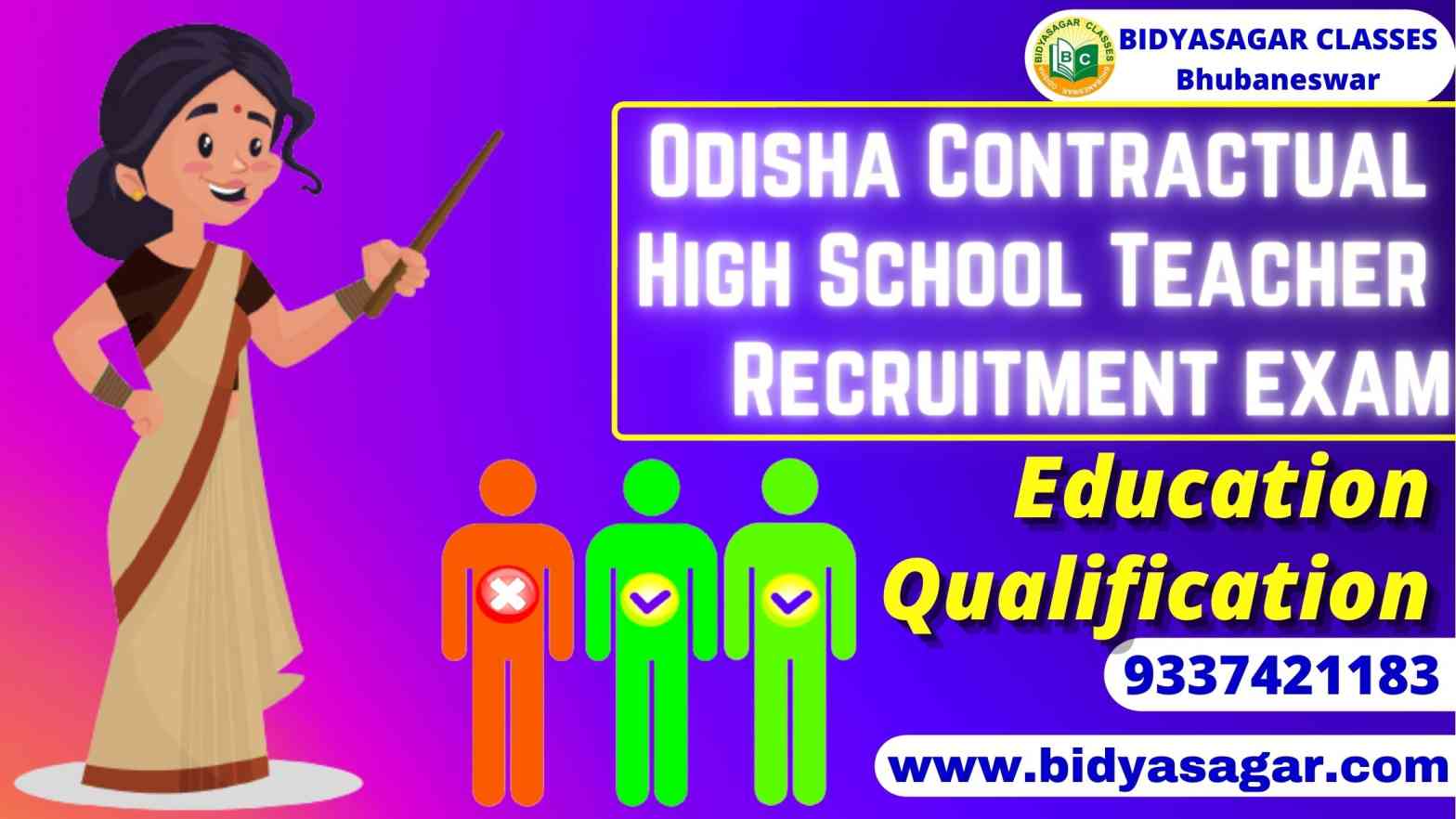 Odisha Contractual High School Teacher Recruitment Exam 2022 Education Qualification